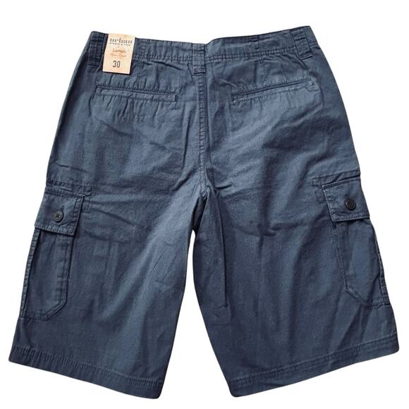 Urban Pipeline Blue Ripstop Cargo Shorts Classic 11" Inseam 100% Cotton Size 30 - Picture 2 of 5